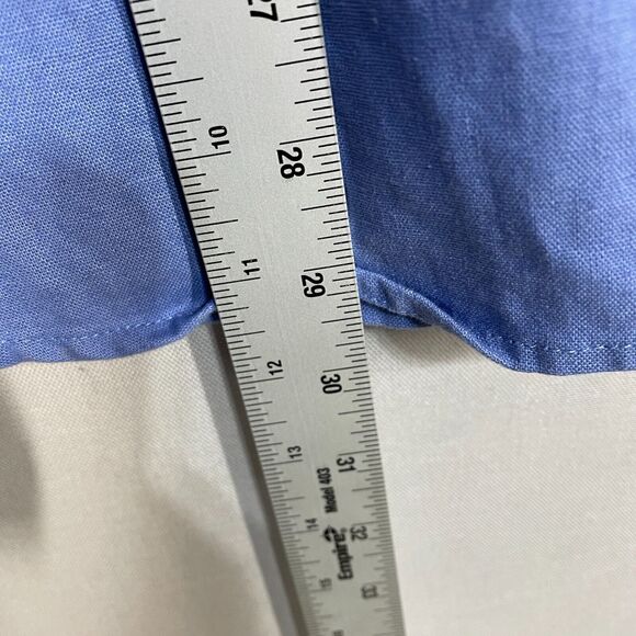 Na Nin Shirt Women One Size Blue Arlo Linen Cotton Button Down Pocket Coastal - Picture 4 of 7